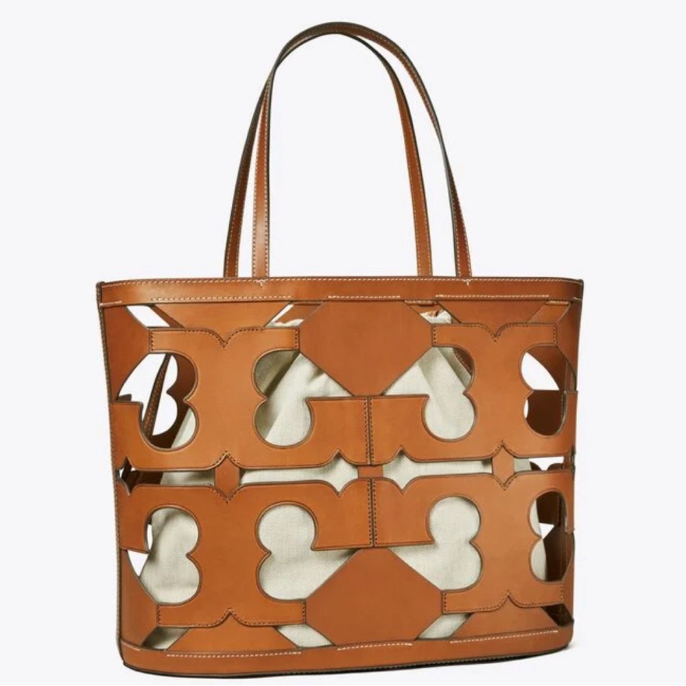 Tory Burch Ella Cutout Logo Tote Bag Large